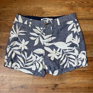 Old Navy Women's Floral Print Shorts - Blue and White